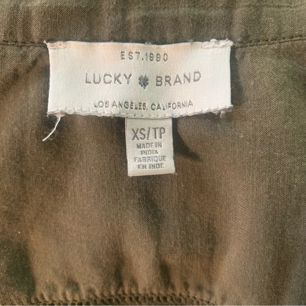 Olive Green Button-Up Blouse great condition.
